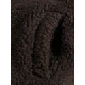 Mens Letter Rainbow Embroidered Zip Front Fleece Warm Casual Jacket