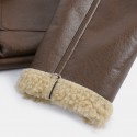 Mens Vintage Fleece Multi Pockets Zippers Warm Thickened Casual Coats