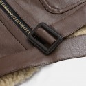 Mens Vintage Fleece Multi Pockets Zippers Warm Thickened Casual Coats
