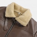 Mens Vintage Fleece Multi Pockets Zippers Warm Thickened Casual Coats