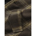 Mens Vintage Plaid Warm Lamb Wool Lined Lapel Pocket Jacket