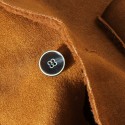 Mens Vintage Fleece Long Sleeve Double Big Pockets Casual Coats