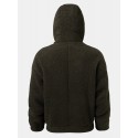 Mens Patchwork Fluffy Double Pocket Warm Lining Hoodie Jacket