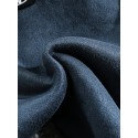 Mens Drop Shoulder Solid Color Shearling Lined Thick Casual Jacket