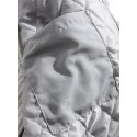 Mens Letter Print Stand Collar Plush Casual Drawstring Hem Jacket