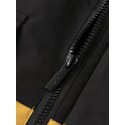 Mens Contrast Patchwork Warm Windproof Hooded Padded Gilet Vests With Multi Pock