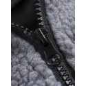 Mens New Zipper Cardigan Casual Loose Particle Velvet Short Hooded Coat