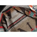 Mens Casual Autumn Fashion Baseball Collar Printed Jacket Streetwear Coats