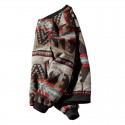 Mens Casual Autumn Fashion Baseball Collar Printed Jacket Streetwear Coats
