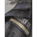 Mens Letter Print Plaid Zipper Warm Long Sleeve Jacket With Pocket