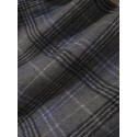 Mens Letter Print Plaid Zipper Warm Long Sleeve Jacket With Pocket