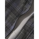 Mens Letter Print Plaid Zipper Warm Long Sleeve Jacket With Pocket