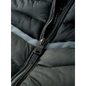Mens Contrast Color Patchwork Warm Pocket Zipper Hooded Down Jacket