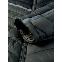 Mens Contrast Color Patchwork Warm Pocket Zipper Hooded Down Jacket