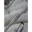 Mens Vintage Distressed Ripped Patch Casual Cotton Denim Jacket