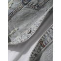 Mens Vintage Distressed Ripped Patch Casual Cotton Denim Jacket