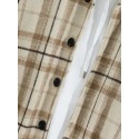 Mens Plaid Button Up Lapel Vintage Jacket With Pocket