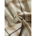 Mens Plaid Button Up Lapel Vintage Jacket With Pocket