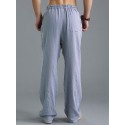 INCERUN Mens Vintage Casual Baggy Solid Color Drawstring Chinese Style Loose Pants