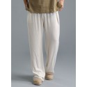 INCERUN Mens Vintage Casual Baggy Solid Color Drawstring Chinese Style Loose Pants