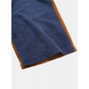 Mens Patchwork Solid Color Corduroy Pocket Casual Pants