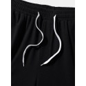 Mens Ethnic Paisley Print Patchwork Embroidered Drawstring Waist Shorts