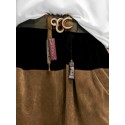 Mens Ethnic Geometric Pattern Color Block Patchwork Cropped Pants