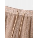 Mens Mesh Flap Pocket Casual Drawstring Waist Shorts