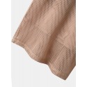 Mens Mesh Flap Pocket Casual Drawstring Waist Shorts