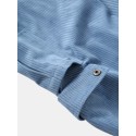 Mskufo Design Mens Corduroy Solid Color Multi Pocket Drawstring Elastic Waist Cargo jogger Pants