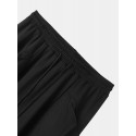 Mens Floral Embroidered Seam Detail Loose Drawstring Waist Sweatpants