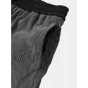 Mens Geometric Embroidered Color Block Patchwork Corduroy Pants