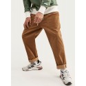 Mskufo Designed Mens Corduroy Solid Color Drawstring Big Pocket Casual Pants