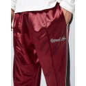 Mens Side Stripe Piped Patchwork High Shine Loose Straight Pants