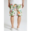 Mens All Over Pineapple Floral Print Holiday Drawstring Short