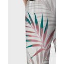 Mens Tropical Leaf Print Drawstring Waist Loose Sweatpants