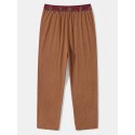 Mens Ethnic Pocket Designed Hem Cuff Ankle Length Pants