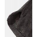 Mens Textured Side Split Solid Color Drawstring Shorts