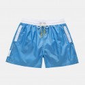 Mens Color Block Designer Board Shorts Side Zip Mesh Lining Jogger Sports Beach Shorts With Pockets