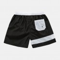 Mens Color Block Designer Board Shorts Side Zip Mesh Lining Jogger Sports Beach Shorts With Pockets