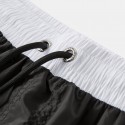 Mens Color Block Designer Board Shorts Side Zip Mesh Lining Jogger Sports Beach Shorts With Pockets