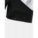 Mens Color Block Patchwork Japanese Embroidered Waffle Knit Shorts