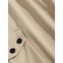 Mens Solid Flap Pocket Cotton Casual Drawstring Cargo Shorts