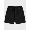 Mens Ethnic Paisley Japanese Print Patchwork Drawstring Shorts