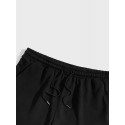 Mens Ethnic Paisley Japanese Print Patchwork Drawstring Shorts