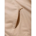 Mens Solid Color Zip Pocket Casual Elastic Waist Shorts