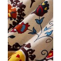 Mens Floral Totem Print Casual Drawstring Waist Shorts