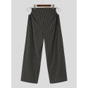 Mens Striped Cutout Drawcord Waist Pants