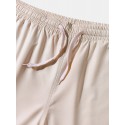 Mens Sunset Landscape Print Japanese Style Drawstring Shorts