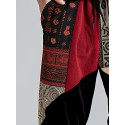 Mens Ethnic Tribal Pattern Patchwork Loose Drawstring Waist Pants
